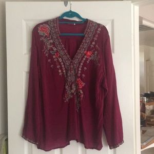 Johnny Was Embroidered top